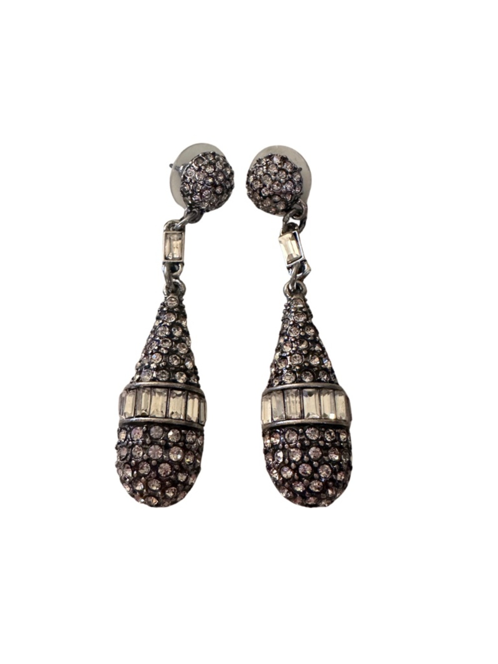 NEW Rhinestone Dangle Drop Earrings - Picture 1 of 2